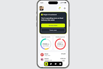 develop neobank app fintech app ai budgeting app with wallet features