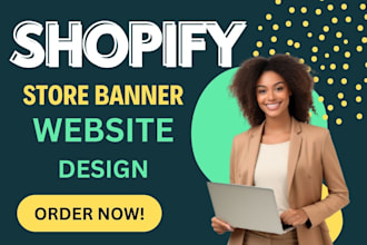design a professional shopifiy store banner website banner