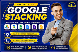 create powerful google authority stacks to boost gmb and local SEO rankings