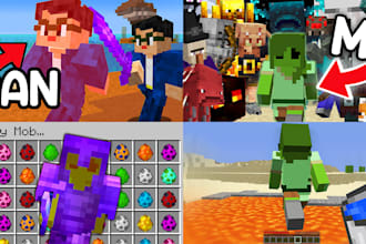 create an eye catching minecraft smp thumbnail for high ctr