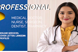 write medical doctor surgeon nurse practitionist resume in 24hrs