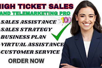 high ticket commission online sales rep sales agent company sales lead gen