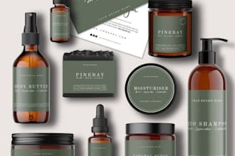 do product label design and pouch label and product packaging design