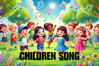 produce your kids song nursery rhymes children song lullaby as a male vocalist