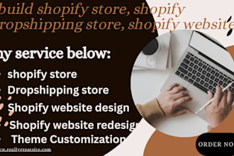 build shopify store, shopify dropshipping store, shopify website