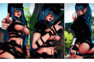 custom vrchat avatar 3d model vr chat nsfw vrc character furry vtuber blender