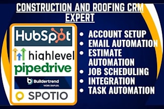 setup hubspot crm automation gohighlevel pipedrive buildertrend workflow spotio