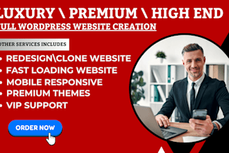 design a luxury, premium website, portfolio website, blog website, landing page