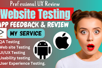 user test and review your website or app and give feedback