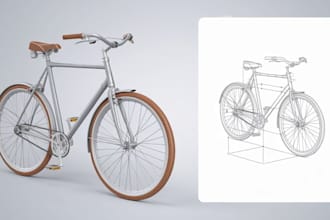 create autocad 2d line art technical drawing or manufacturing patent design