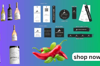 clothing  food wine product label design within 6hours