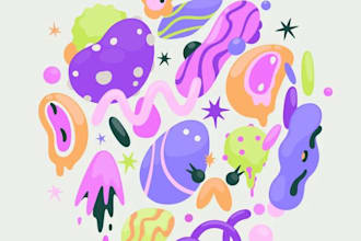 create a unique pattern design for textile and wallpaper