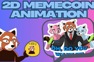 do 2d memecoin animation, 2d memecoin art, 2d memecoin video and ponke memecoin