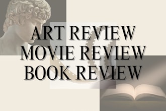 write an exceptional movie, book, or art review for you