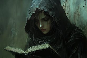 draw scary horror creature and fantasy character concept art
