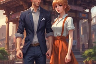 create a anime character ar or anime couple character