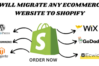 migrate wix, wordpress, bigdaddy, ecwid, magentor to shopify