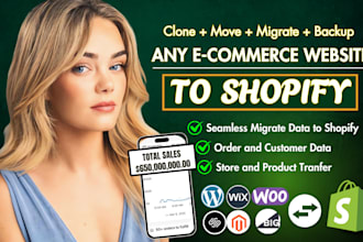 migrate wix, wordpress, bigcommerce, squarespace, weebly store to shopify store