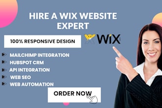 integrate mailchimp,hubspot CRM,API, web SEO and automation for your wix website