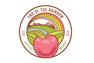 design monogram organic apple orchard logo