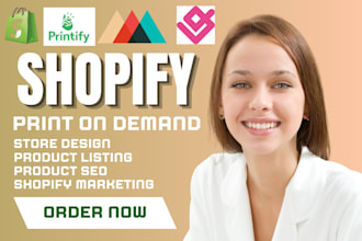 shopify print on demand, set up tiktok shop, printify, gelato, shopify store