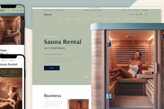 custom website design for rv sauna rental businesses wordpress, wix, squarespace