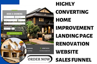 design home improvement landing page remodeling website renovation lead funnel