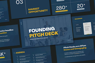 create an investor ready pitch deck and PPT presentation