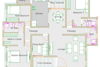 draw architectural floor plans, elevations and sections
