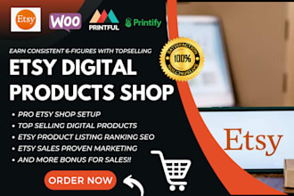 set up etsy digital products etsy shop etsy seo listing etsy shop setup