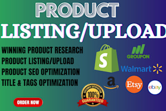do winning product research product listing on shopify amazon etsy ebay walmart