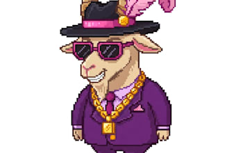 create stunning pixel art for game and nft
