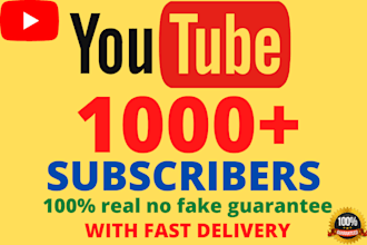 do 1k monetization approved subscriber in your youtube channel organically fast