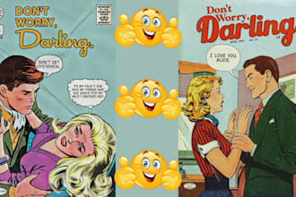 retro illustration comic vintage character 90s 80s poster nsfw