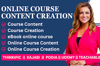 create online course content course curriculum lesson plan for kajabi thinkific