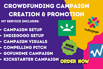 do crowdfunding campaign creation kickstarter  gofundme promotion to 200k backer