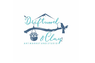 design super hip art market pottery studio logo