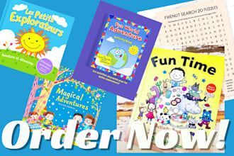 kids activity book, kids coloring book for amazon kdp, proofread fiction story