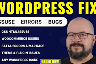 fix wordpress bugs, critical errors, responsive issues and CSS problems fast