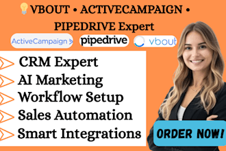 automate your CRM and email with vbout, activecampaign, or pipedrive