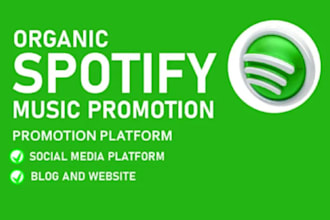 promote spotify music through advertising or social media platform