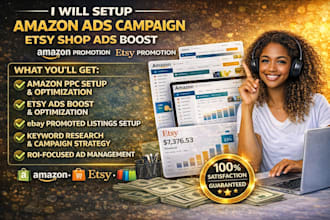 setup amazon ads campaign esty shop ads boost ebay promotion esty promotion