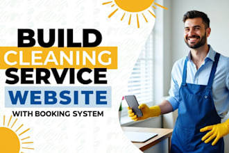 build cleaning service website for house cleaning and office cleaning website