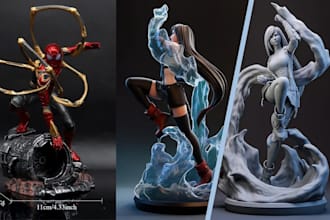 3d print and paint miniature, figurine action, dnd model, warhammer 40k, 3d toy