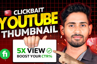 create attractive clickbait eye catching professional youtube thumbnail design