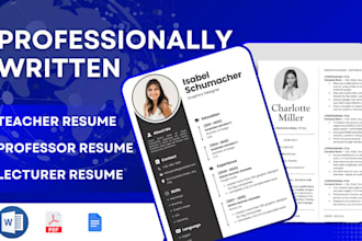 write in 24hrs ats academic teacher adjunct instructor lecturer professor resume