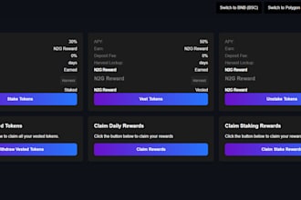 create staking vesting dapp