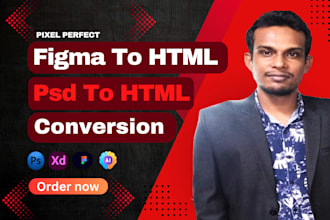 convert figma to HTML,  PSD to HTML, image to HTML, responsive web design