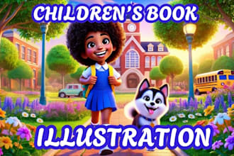 design 3d african american children book illustration kids story book cover kdp