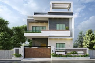 renew 3d luxury villa,outdoor lounge,render 3d interior living space,3d bedroom